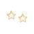 BRINCO FOLHEADO A OURO ESTRELA VAZADA. MED 0,90CM ROMMANEL 526592 - Imagem 1