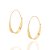 ARGOLA FOLHEADO A OURO CHAPA LISA. MED 5,6CM ROMMANEL 526607 - Imagem 1