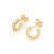 ARGOLA FOLHEADO A OURO COM ZIRCÔNIAS. MED 1CM ROMMANEL 526644 - Imagem 1