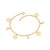 PULSEIRA FOLHEADA A OURO COM MEDALHAS PENDURADAS. MED 20CM ROMMANEL 551700 - Imagem 1