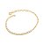 PULSEIRA FOLHEADA A OURO ELOS OVAIS COM ZIRCÔNIAS. MED 20CM ROMMANEL 551699 - Imagem 1