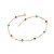 TORNOZELEIRA FOLHEADO A OURO COM CRISTAIS COLORIDOS. MED 25CM ROMMANEL 551605 - Imagem 1
