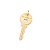 PINGENTE FOLHEADO A OURO CHAVE. MED 4,4CM ROMMANEL 542354 - Imagem 1