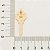 PINGENTE FOLHEADO A OURO CHAVE. MED 4,4CM ROMMANEL 542354 - Imagem 3