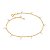 TORNOZELEIRA FOLHEADO A OURO COM ZIRCÔNIAS. MED 25CM ROMMANEL 551702 - Imagem 1