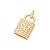 PINGENTE FOLHEADO A OURO CADEADO CRAVEJADO. MED 2,0CM ROMMANEL 542357 - Imagem 1
