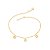 TORNOZELEIRA FOLHEADO A OURO FLORES. MED 25CM ROMMANEL 550623 - Imagem 2