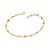 PULSEIRA FOLHEADO A OURO COM PEDRAS COLORIDAS. MED 19CM ROMMANEL 550667 - Imagem 1