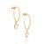 ARGOLA FOLHEADO A OURO COM ZIRCÔNIAS. MED 3,8CM ROMMANEL 526072 - Imagem 1