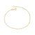TORNOZELEIRA FOLHEADO A OURO COM PEQUENAS BOLAS. MED 23/25CM ROMMANEL 550455 - Imagem 1