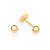 BRINCO INFANTIL/SEGUNDO FURO FOLHEADO A OURO BOLA LISA. MED 3MM ROMMANEL 520797 - Imagem 1