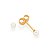 BRINCO FOLHEADO A OURO COM PÉROLA SINTÉTICA. MED 3MM ROMMANEL 525027 - Imagem 1