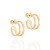 ARGOLA FOLHEADO A OURO ARO DUPLO. MED 1,50CM ROMMANEL 526254 - Imagem 1