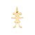 PINGENTE FOLHEADO A OURO MENINA. MED 1,9CM ROMMANEL 540861 - Imagem 1