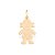 PINGENTE FOLHEADO A OURO MENINA. MED 0,9CM ROMMANEL 540176 - Imagem 1