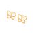 BRINCO FOLHEADO A OURO BORBOLETA VAZADA. MED 0,70CM ROMMANEL 526560 - Imagem 1