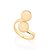 ANEL FOLHEADO A OURO FORMATO ESPIRAL COM BOLAS ROMAMNEL 512381 - Imagem 1