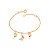 PULSEIRA INFANTIL FOLHEADO A OURO COM PINGENTES FLOR TULIPA E BORBOLETA. MED 16CM ROMMANEL 551673 - Imagem 1
