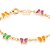 PULSEIRA INFANTIL FOLHEADO A OURO BORBOLETA COM CRISTAIS COLORIDOS. MED 16CM ROMMANEL 551618 - Imagem 2