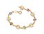 PULSEIRA INFANTIL FOLHEADO A OURO PEDRAS COLORIDAS E BORBOLETAS. MED 14CM ROMMANEL 550849 - Imagem 1