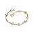 PULSEIRA INFANTIL FOLHEADA A OURO PEDRAS COLORIDAS E PÉROLAS. MED 14CM ROMMANEL 550851 - Imagem 1