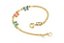 PULSEIRA INFANTIL FOLHEADO A OURO COM BORBOLETAS COLORIDAS. MED 14CM ROMMANEL 550680 - Imagem 1