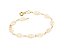 PULSEIRA INFANTIL FOLHEADO A OURO COM FLORES VAZADAS. MED 16CM ROMMANEL 551234 - Imagem 1