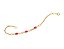 PULSEIRA INFANTIL FOLHEADO A OURO BOMBONS ROSA ESCURO. MED 16CM ROMMANEL 550949 - Imagem 2