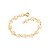 PULSEIRA INFANTIL FOLHEADO A OURO ROSAS VAZADAS. MED 14CM ROMMANEL 551138 - Imagem 1