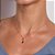 BERLOQUE GOTA FOLHEADO A OURO COM ZIRCÔNIA ROSA. MED 1,7CM ROMMANEL 542361 - Imagem 3