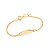 PULSEIRA INFANTIL FOLHEADO A OURO COM PLAQUINHA DIAMANTADA. MED 12CM ROMMANEL 550305 - Imagem 1