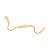 PULSEIRA INFANTIL FOLHEADO A OURO COM PLAQUINHA DIAMANTADA. MED 12CM ROMMANEL 550305 - Imagem 2