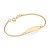 PULSEIRA INFANTIL FOLHEADO A OURO COM PLAQUINHA DIAMANTADA. MED 15CM ROMMANEL 550306 - Imagem 1