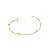 PULSEIRA INFANTIL FOLHEADO A OURO COM GLOBOS VAZADOS. MED 14CM ROMMANEL 550854 - Imagem 1