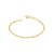 PULSEIRA INFANTIL FOLHEADO A OURO ELOS ACHATADOS. MED 14CM ROMMANEL 550804 - Imagem 1