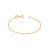 PULSEIRA INFANTIL FOLHEADO A OURO FIO ALTERNADO. MED 14CM ROMMANEL 550035 - Imagem 1