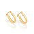ARGOLA LISA FOLHEADO A OURO FORMATO OVAL. MED 1,8CM ROMMANEL 520902 - Imagem 1