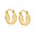ARGOLA FOLHEADO A OURO COM QUADRADOS VAZADOS. MED 1,4CM ROMMANEL 523179 - Imagem 1