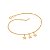 TORNOZELEIRA FOLHEADO A OURO COM PINGENTES ESTRELAS DO MAR. MED 25CM ROMMANEL 551668 - Imagem 1