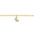 TORNOZELEIRA FOLHEADO A OURO BORBOLETA COM APLIQUE DE RHODIUM. MED 28CM ROMMANEL 550604 - Imagem 3