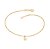 TORNOZELEIRA FOLHEADO A OURO COM BERLOQUE DE MAÇÃ. MED 25CM ROMMANEL 550192 - Imagem 2
