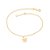 TORNOZELEIRA FOLHEADO A OURO BORBOLETA. MED 25CM ROMMANEL 550611 - Imagem 1