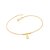 TORNOZELEIRA FOLHEADO A OURO COM CRISTAL. MED 23/25CM ROMMANEL 550355 - Imagem 1