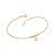 TORNOZELEIRA FOLHEADO A OURO CORAÇÃO COM APLIQUE DE RHODIUM. MED 23/25CM ROMMANEL 550354 - Imagem 1