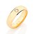 ALIANÇA FOLHEADO A OURO ARO LISO COM 1 ZIRCÔNIA. MED 5MM ROMMANEL 511488 - Imagem 1