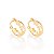 ARGOLA INFANTIL FOLHEADO A OURO COM BORDAS TRABALHADAS. MED 1,1CM ROMMANEL 523350 - Imagem 1