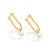 ARGOLA OVAL FOLHEADO A OURO COM ESTRELA EM RHODIUM. MED 2,2CM ROMMANEL 522139 - Imagem 1