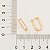 ARGOLA OVAL FOLHEADO A OURO COM ESTRELA EM RHODIUM. MED 2,2CM ROMMANEL 522139 - Imagem 2