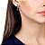 ARGOLA LISA FOLHEADO A OURO FORMATO OVAL. MED 2,2CM ROMMANEL 523960 - Imagem 3
