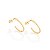 ARGOLA LISA FOLHEADO A OURO FORMATO OVAL. MED 2,2CM ROMMANEL 523960 - Imagem 1